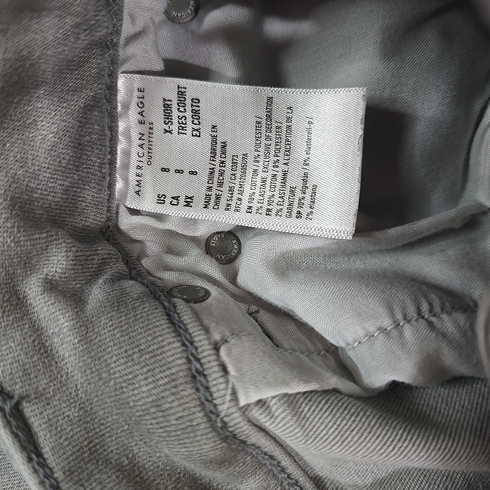 American Eagle Outfitters Real Good Upcycled Ne(x)t Level Grey Wash Sz 8 X Short - Picture 4 of 9